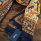 Gold Elephant Village Print Wool-Silk Scarf