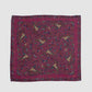 Drake‘s Magenta Birds of Paradise Print Wool-Silk Square Scarf Limited Edition