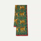 Drake's Green Red Jumbo Tiger Print Wool-Silk Scarf