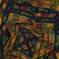 Drake's Navy and Yellow Navajo Print Wool-Silk Scarf