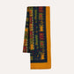 Drake's Navy and Yellow Navajo Print Wool-Silk Scarf