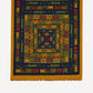 Drake's Navy and Yellow Navajo Print Wool-Silk Scarf