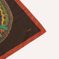 Drake's Brown Large Paisley Print Wool-Silk Bandana