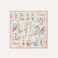 Drake's Dance Steps Print Silk Bandana