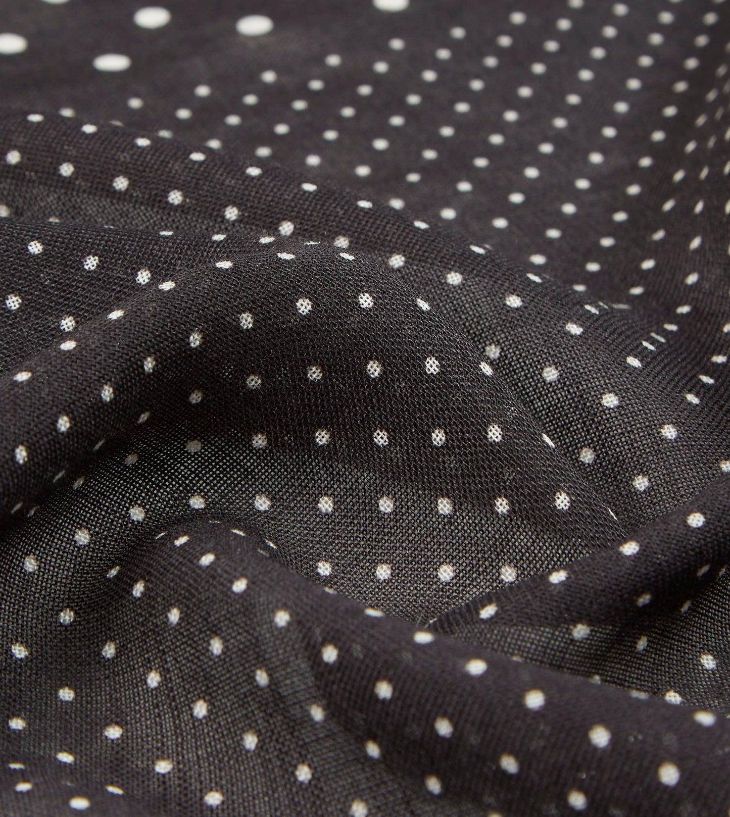 Drake's Black Spots Print Wool-Silk Pocket Square