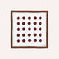 Drake's Brown, Ecru and Red Large Spots Print Cotton-Silk Pocket Square