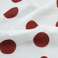 Drake's Brown, Ecru and Red Large Spots Print Cotton-Silk Pocket Square