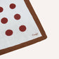Drake's Brown, Ecru and Red Large Spots Print Cotton-Silk Pocket Square