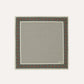Drake's Ecru Vintage Tile Print Silk Pocket Square