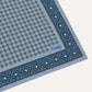 Drake's Blue Vintage Tile Print Silk Pocket Square