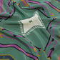 Drake's Olive and Rust Tribal Print Silk Pocket Square