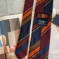 Drake's Multicoloured Striped Handmade Silk Tie With Tag