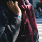 Drake‘s Magenta Birds of Paradise Print Wool-Silk Square Scarf Limited Edition