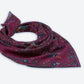 Drake‘s Magenta Birds of Paradise Print Wool-Silk Square Scarf Limited Edition