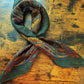 Drake's Green Large Paisley Floral Print Wool-Silk Bandana