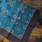 Drake's Brown Blue Large Paisley Floral Print Wool-Silk Bandana