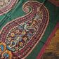 Drake's Burgundy Large Paisley Print Wool-Silk Bandana