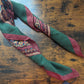 Drake's Burgundy Large Paisley Print Wool-Silk Bandana