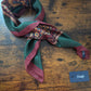 Drake's Burgundy Large Paisley Print Wool-Silk Bandana