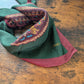 Drake's Burgundy Large Paisley Print Wool-Silk Bandana