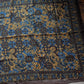 Drake's Brown Blue Tapestry Print Wool-Silk Bandana
