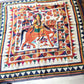 Drake's Orange Buddhist Rider Print Wool-Silk Bandana