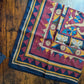 Drake's Burgundy Buddhist Rider Print Wool-Silk Bandana