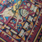 Drake's Burgundy Buddhist Rider Print Wool-Silk Bandana