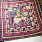 Drake's Burgundy Buddhist Rider Print Wool-Silk Bandana