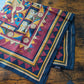 Drake's Burgundy Buddhist Rider Print Wool-Silk Bandana