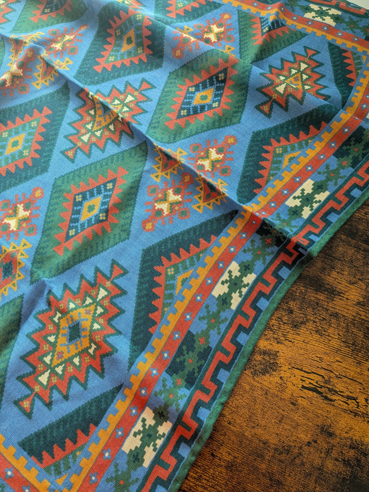 Drake's Kilim Print Wool-Silk Bandana