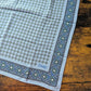 Drake's Blue Vintage Tile Print Silk Pocket Square