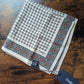 Drake's Ecru Vintage Tile Print Silk Pocket Square