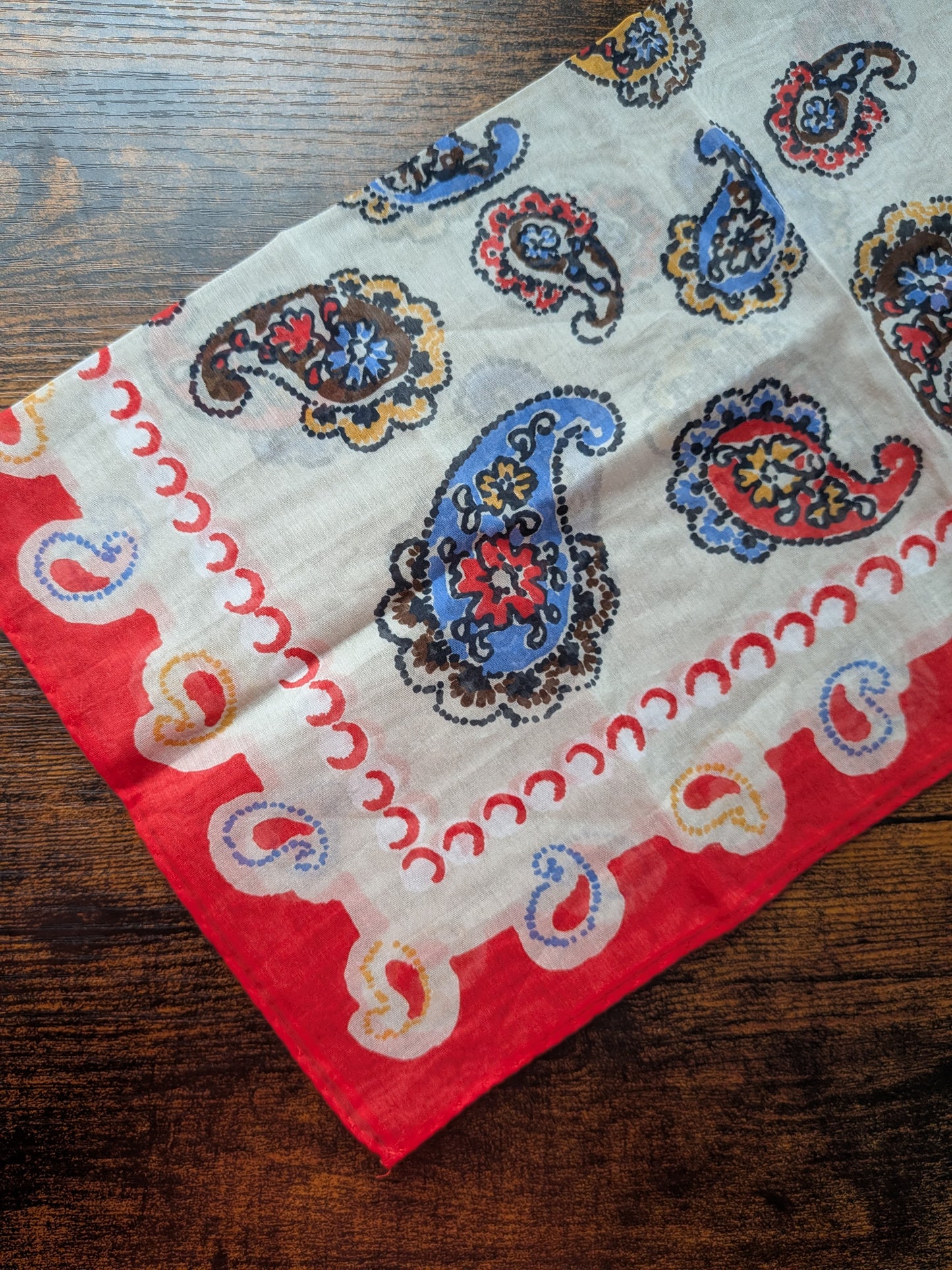 Drake's Paisley Print Cotton-Silk Pocket Square
