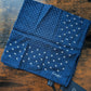 Drake's Navy Spots Print Cotton-Silk Pocket Square