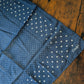 Drake's Navy Spots Print Cotton-Silk Pocket Square