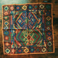 Drake's Green Kilim Print Wool-Silk Pocket Square