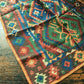 Drake's Green Kilim Print Wool-Silk Pocket Square