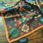 Drake's Green Kilim Print Wool-Silk Pocket Square