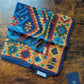 Drake's Navy Kilim Print Wool-Silk Pocket Square