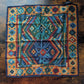 Drake's Navy Kilim Print Wool-Silk Pocket Square