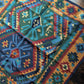 Drake's Navy Kilim Print Wool-Silk Pocket Square