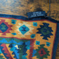 Drake's Navy Kilim Print Wool-Silk Pocket Square