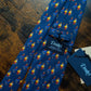 Drake's Blue Bears In Coats Handmade Tipped Silk Tie With Tag Limited Edition