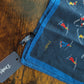 Drake's Navy Skiing Print Wool-Silk Bandana Limited Edition