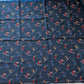 Drake's Navy Skiing Print Wool-Silk Bandana Limited Edition