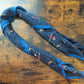 Drake's Navy Skiing Print Wool-Silk Bandana Limited Edition