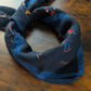 Drake's Navy Skiing Print Wool-Silk Bandana Limited Edition