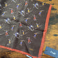 Drake's Brown Skiing Print Wool-Silk Bandana Limited Edition