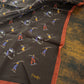 Drake's Brown Skiing Print Wool-Silk Bandana Limited Edition